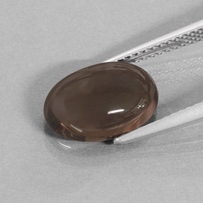 Cuarzo ahumado marrón natural de 3,50 ct, corte óvalo, translúcido