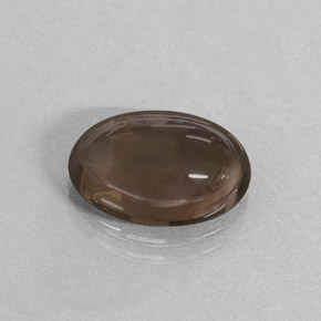 Cuarzo ahumado marrón natural de 3,47 ct, corte óvalo, translúcido