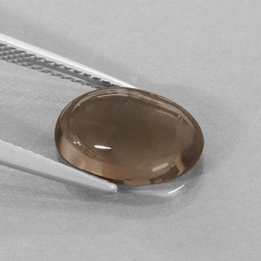 Cuarzo ahumado marrón natural de 3,59 ct, corte óvalo, translúcido