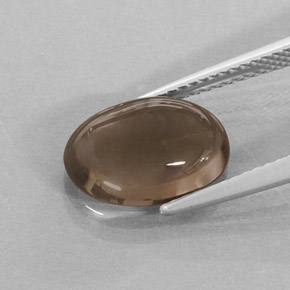Cuarzo ahumado marrón natural de 3,59 ct, corte óvalo, translúcido