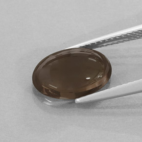 Cuarzo ahumado marrón natural de 2,97 ct, corte óvalo, translúcido