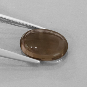 Cuarzo ahumado marrón natural de 3,24 ct, corte óvalo, translúcido