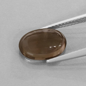 Cuarzo ahumado marrón natural de 3,24 ct, corte óvalo, translúcido