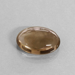Cuarzo ahumado marrón natural de 3,42 ct, corte óvalo, translúcido