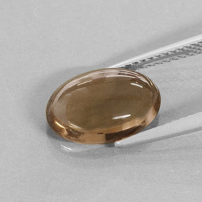Cuarzo ahumado marrón natural de 3,42 ct, corte óvalo, translúcido