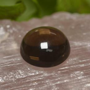 Cuarzo ahumado marrón natural de 6,31 ct, corte redondo, transparente