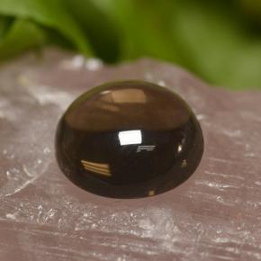 Cuarzo ahumado marrón natural de 6,70 ct, corte redondo, transparente