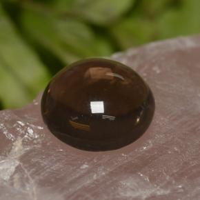 Cuarzo ahumado marrón natural de 5,82 ct, corte redondo, transparente