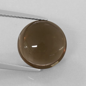 Cuarzo ahumado marrón natural de 6,40 ct, transparente, transparente / translúcido