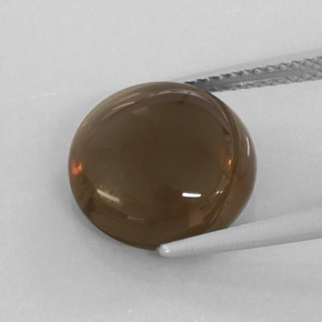 Cuarzo ahumado marrón natural de 6,40 ct, transparente, transparente / translúcido