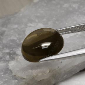 Cuarzo ahumado marrón natural de 6,79 ct, corte redondo, transparente
