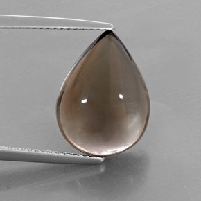 Cuarzo ahumado marrón natural de 7,79 ct, en forma de pera, transparente