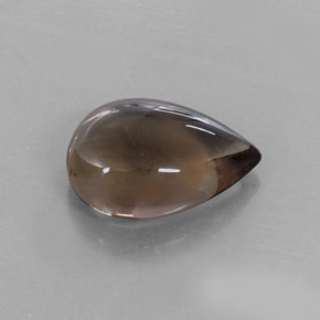 Cuarzo ahumado marrón natural de 7,79 ct, en forma de pera, transparente