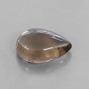 Cuarzo ahumado marrón natural de 8,58 ct, en forma de pera, transparente