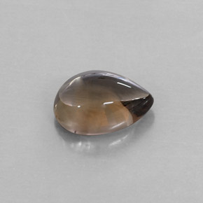 Cuarzo ahumado marrón natural de 4,55 ct, en forma de pera, transparente