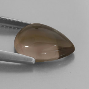 Cuarzo ahumado marrón natural de 4,05 ct, transparente, transparente / translúcido