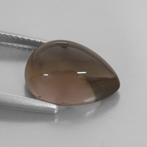 Cuarzo ahumado marrón natural de 6,75 ct, transparente, transparente / translúcido