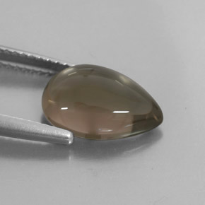 Cuarzo ahumado marrón natural de 3,83 ct, transparente, transparente / translúcido