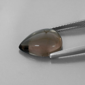 Cuarzo ahumado marrón natural de 4,80 ct, transparente, transparente / translúcido