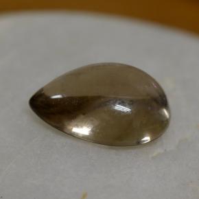 Cuarzo ahumado marrón natural de 4,19 ct, en forma de pera, transparente