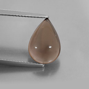 Cuarzo ahumado marrón natural de 4,39 ct, transparente, transparente / translúcido