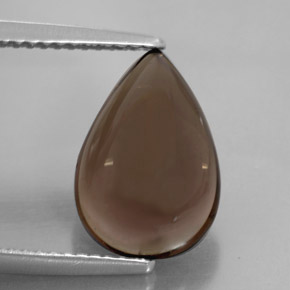 Cuarzo ahumado marrón natural de 3,86 ct, transparente, transparente / translúcido