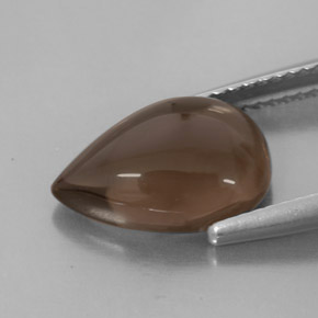 Cuarzo ahumado marrón natural de 3,86 ct, transparente, transparente / translúcido