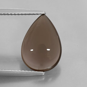 Cuarzo ahumado marrón natural de 4,53 ct, transparente, transparente / translúcido