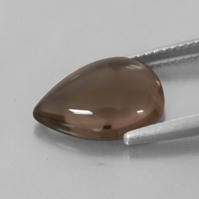 Cuarzo ahumado marrón natural de 4,53 ct, transparente, transparente / translúcido