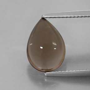 Cuarzo ahumado marrón natural de 3,89 ct, transparente, transparente / translúcido