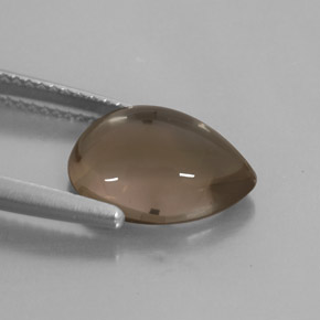Cuarzo ahumado marrón natural de 3,89 ct, transparente, transparente / translúcido