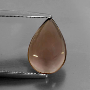 Cuarzo ahumado marrón natural de 3,55 ct, transparente, transparente / translúcido