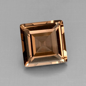 Cuarzo ahumado marrón natural de 4,21 ct, cuadrado, VS