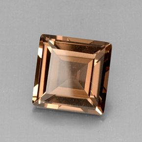 Cuarzo ahumado marrón natural de 4,21 ct, cuadrado, VS