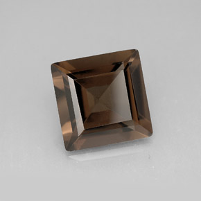 Cuarzo ahumado marrón natural de 3,96 ct, cuadrado, VVS-VS