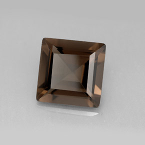 Cuarzo ahumado marrón natural de 3,96 ct, cuadrado, VVS-VS
