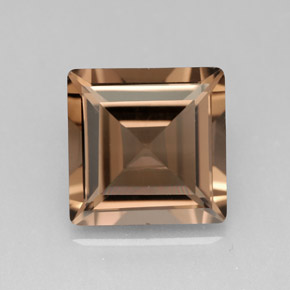 Cuarzo ahumado marrón natural de 4,06 ct, cuadrado, VVS-VS