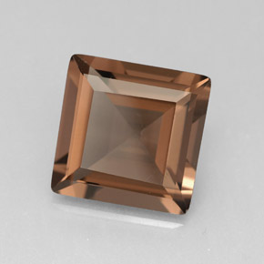 Cuarzo ahumado marrón natural de 3,83 ct, cuadrado, VVS-VS