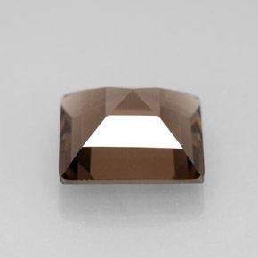 Cuarzo ahumado marrón natural de 3,83 ct, cuadrado, VVS-VS