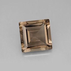 Cuarzo ahumado marrón natural de 4,16 ct, cuadrado, VVS-VS