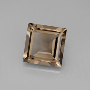 Cuarzo ahumado marrón natural de 4,16 ct, cuadrado, VVS-VS