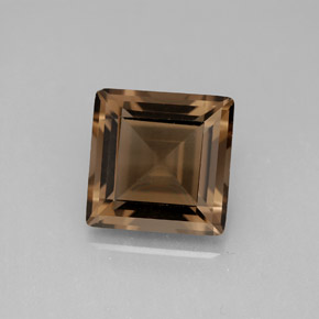 Cuarzo ahumado marrón natural de 4,28 ct, cuadrado, VVS-VS