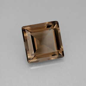 Cuarzo ahumado marrón natural de 4,28 ct, cuadrado, VVS-VS