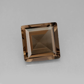 Cuarzo ahumado marrón natural de 3,93 ct, cuadrado, VVS-VS