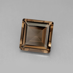 Cuarzo ahumado marrón natural de 3,93 ct, cuadrado, VVS-VS