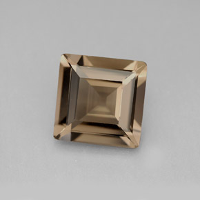 Cuarzo ahumado marrón natural de 3,61 ct, cuadrado, VVS-VS