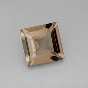 Cuarzo ahumado marrón natural de 3,61 ct, cuadrado, VVS-VS