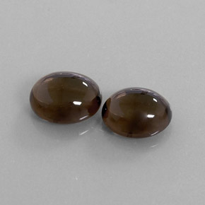 Gemas de cuarzo ahumado marrón natural de  ct, corte óvalo, transparente