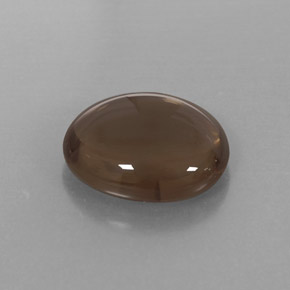 Cuarzo ahumado marrón natural de 2,98 ct, corte óvalo, transparente
