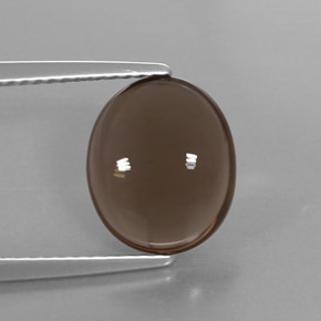 Cuarzo ahumado marrón natural de 2,98 ct, corte óvalo, transparente